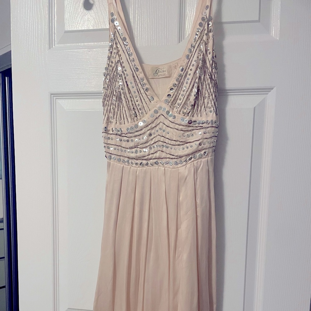 GUESS Satin cream-color Dress